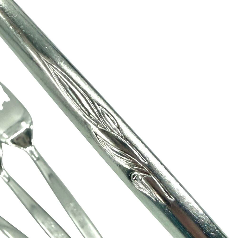 Vintage Ron Spray 18/8 Stainless Flatware Set of 4 Salad Forks 6 5/8” MCM Japan - Picture 4 of 6